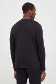 Лонгслів лаунж BOSS колір чорний однотонний (3378840)
