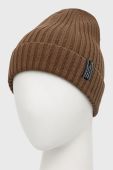 Дитяча шапка Name it колір коричневий з товстого трикотажу