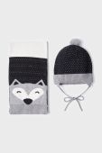 Дитяча шапка і шарф Mayoral колір сірий (2672000)