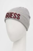 Дитяча шапка Guess колір сірий з тонкого трикотажу