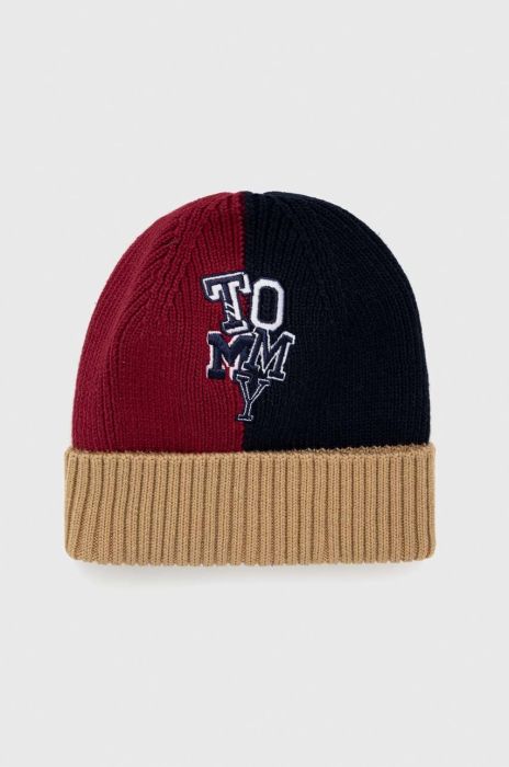 Дитяча бавовняна шапка Tommy Hilfiger колір барвистий