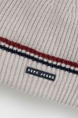 Дитяча шапка Pepe Jeans колір сірий з товстого трикотажу