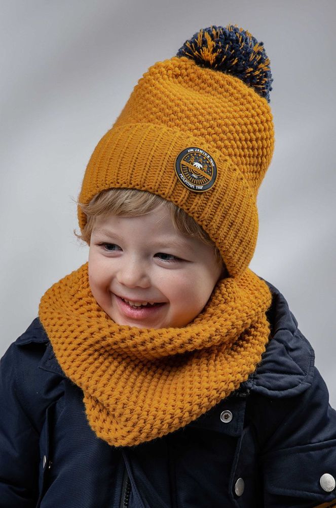 Дитяча шапка Jamiks колір жовтий (2595049)