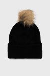 Шапка з домішкою вовни Only колір чорний з товстого трикотажу (2792614) Шапка з домішкою вовни Only колір чорний з товстого трикотажу (2792614)