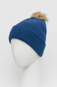 Шапка з домішкою вовни Only з тонкого трикотажу колір блакитний