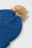 Шапка з домішкою вовни Only з тонкого трикотажу колір блакитний