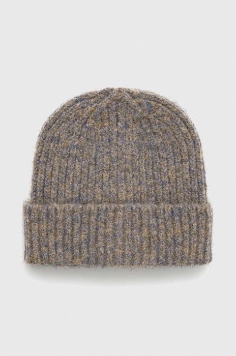 Шапка Only колір бежевий з товстого трикотажу