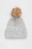 Шапка з домішкою вовни Only колір сірий з товстого трикотажу