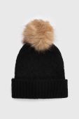 Шапка з домішкою вовни Only колір чорний з товстого трикотажу (2836133)