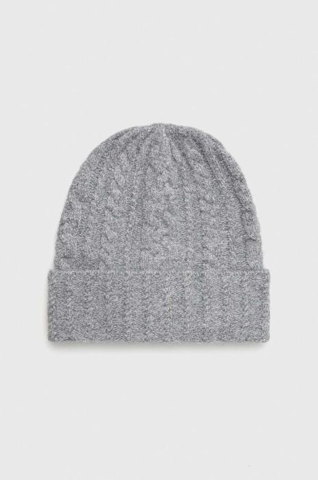 Шапка Only колір сірий з товстого трикотажу