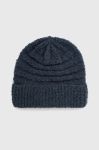 Шапка Tom Tailor з товстого трикотажу колір блакитний Шапка Tom Tailor з товстого трикотажу колір блакитний