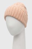Шапка Pieces колір помаранчевий з товстого трикотажу