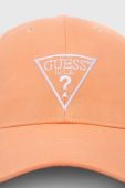 Бавовняна кепка Guess колір помаранчевий з аплікацією (3157366)
