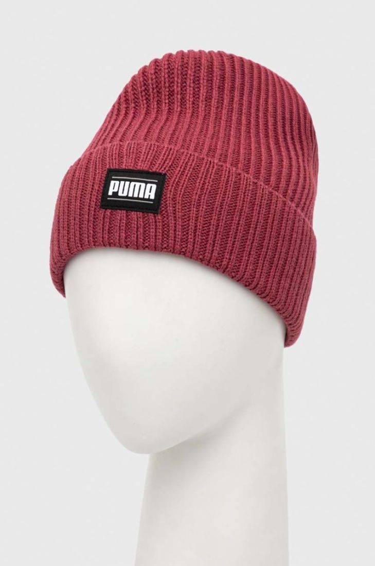Шапка Puma колір фіолетовий з тонкого трикотажу (2840193)
