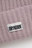Вовняна шапка Drykorn колір фіолетовий з товстого трикотажу вовна