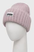 Вовняна шапка Drykorn колір фіолетовий з товстого трикотажу вовна