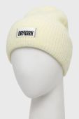 Шапка з домішкою вовни Drykorn Loah колір жовтий Шапка з домішкою вовни Drykorn Loah колір жовтий