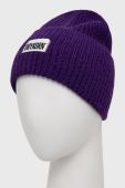 Вовняна шапка Drykorn Fraso колір фіолетовий вовна