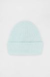 Вовняна шапка Samsoe Samsoe з тонкого трикотажу вовна колір блакитний Вовняна шапка Samsoe Samsoe з тонкого трикотажу вовна колір блакитний