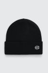 Шапка Champion колір чорний з товстого трикотажу Шапка Champion колір чорний з товстого трикотажу