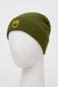 Шапка з домішкою вовни Pinko колір зелений з тонкого трикотажу