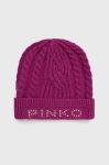 Шапка Pinko колір фіолетовий Шапка Pinko колір фіолетовий