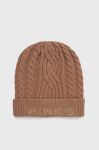 Шапка Pinko колір коричневий Шапка Pinko колір коричневий