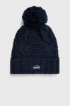 Шапка з домішкою вовни Superdry колір синій з товстого трикотажу (2755473) Шапка з домішкою вовни Superdry колір синій з товстого трикотажу (2755473)