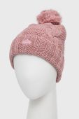 Шапка з домішкою вовни Superdry колір рожевий з товстого трикотажу (2661131)