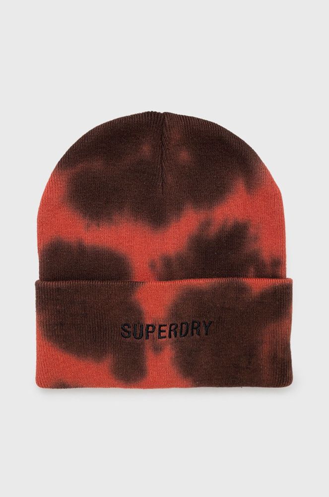Бавовняна шапка Superdry колір червоний з бавовни