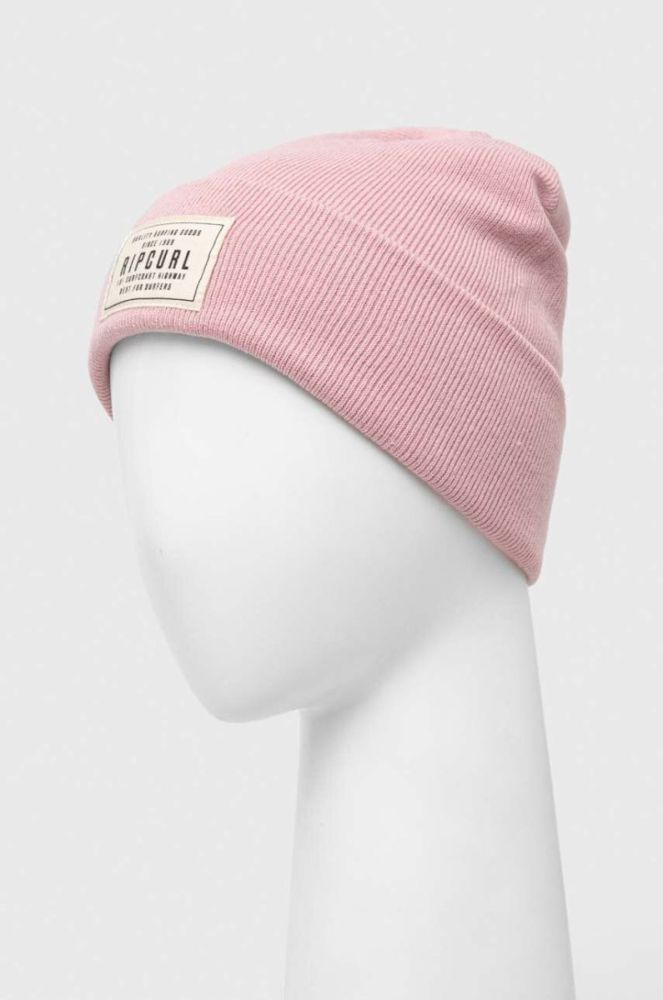 Шапка Rip Curl колір рожевий з товстого трикотажу фото 2