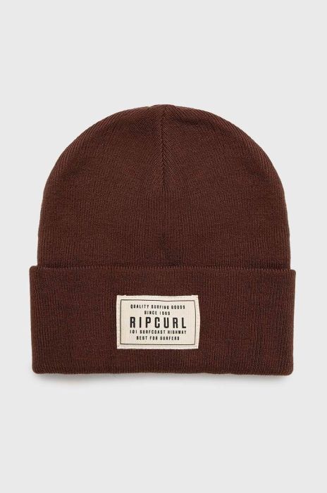 Шапка Rip Curl колір коричневий з товстого трикотажу (3566535)