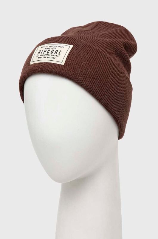 Шапка Rip Curl колір коричневий з товстого трикотажу (3566535) фото 2