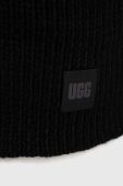 Шапка та шарф з домішкою вовни UGG Chunky колір чорний (2806111)
