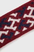 Пов'язка з домішкою вовни Tommy Hilfiger колір бордовий