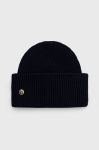 Шапка з домішкою вовни Tommy Hilfiger колір синій з товстого трикотажу (2655845) Шапка з домішкою вовни Tommy Hilfiger колір синій з товстого трикотажу (2655845)