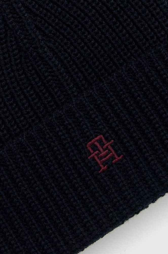 Вовняна шапка Tommy Hilfiger колір синій вовна (2600676) фото 3
