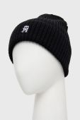 Вовняна шапка Tommy Hilfiger колір чорний вовна (2600677)
