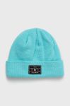 Шапка з домішкою вовни DC колір бірюзовий з товстого трикотажу Шапка з домішкою вовни DC колір бірюзовий з товстого трикотажу