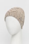 Вовняна шапка Lauren Ralph Lauren колір бежевий з товстого трикотажу вовна
