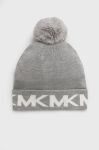 Шапка Michael Kors колір сірий з тонкого трикотажу Шапка Michael Kors колір сірий з тонкого трикотажу