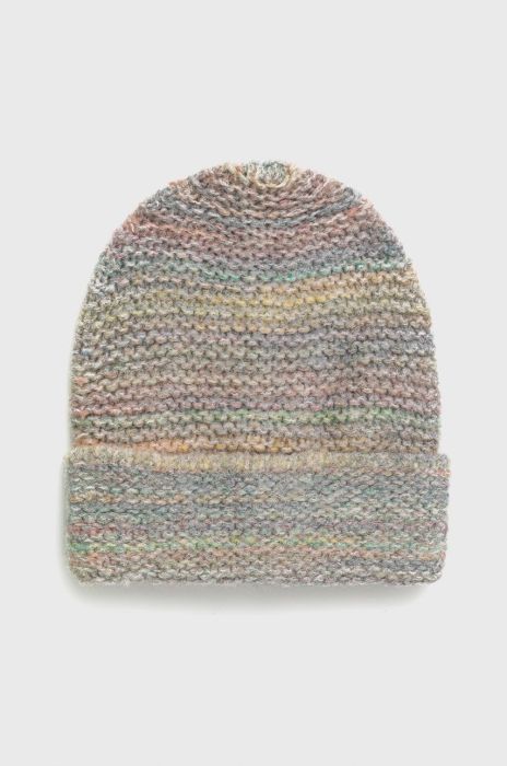 Шапка з домішкою вовни United Colors of Benetton з товстого трикотажу колір барвистий