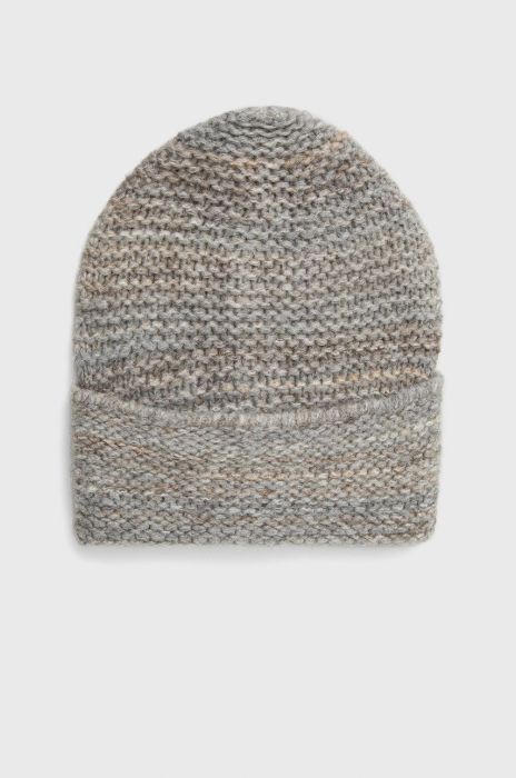 Шапка з домішкою вовни United Colors of Benetton колір сірий з тонкого трикотажу (2759437)