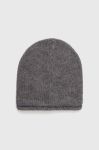 Шапка з домішкою вовни United Colors of Benetton колір сірий з тонкого трикотажу (2808031) Шапка з домішкою вовни United Colors of Benetton колір сірий з тонкого трикотажу (2808031)