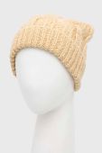 Шапка з домішкою вовни United Colors of Benetton колір бежевий (2808034)