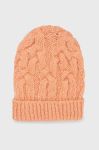 Шапка з домішкою вовни United Colors of Benetton колір помаранчевий Шапка з домішкою вовни United Colors of Benetton колір помаранчевий