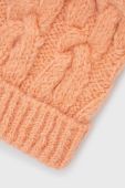 Шапка з домішкою вовни United Colors of Benetton колір помаранчевий