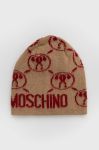 Шапка з домішкою вовни Moschino колір бежевий (2564661) Шапка з домішкою вовни Moschino колір бежевий (2564661)