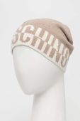 Шапка з домішкою вовни Moschino колір бежевий (3398923)