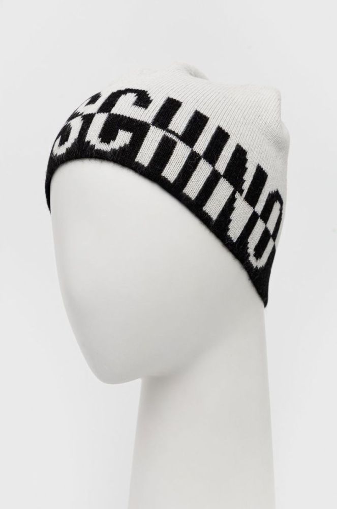 Шапка з домішкою вовни Moschino колір білий (2567553) фото 2